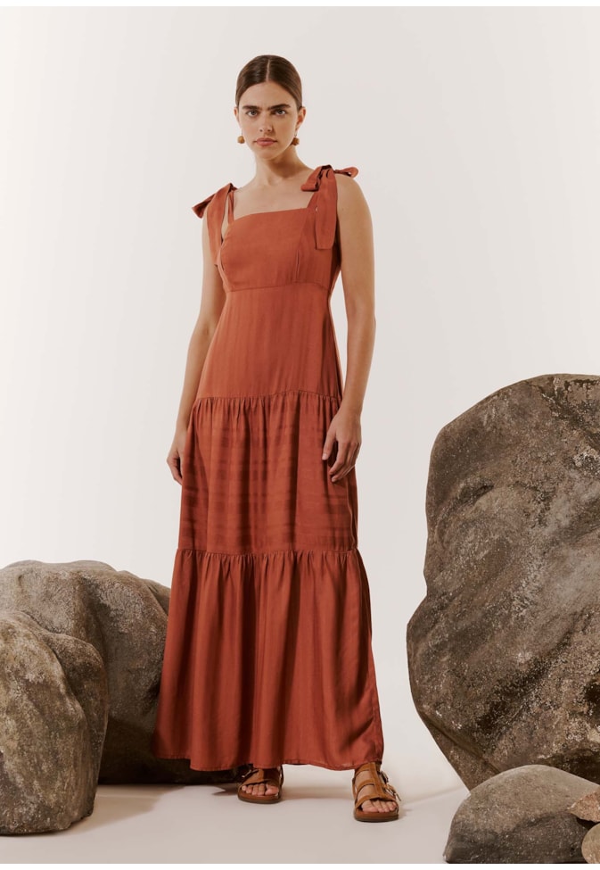 Vestido Longo Costas Lastéx