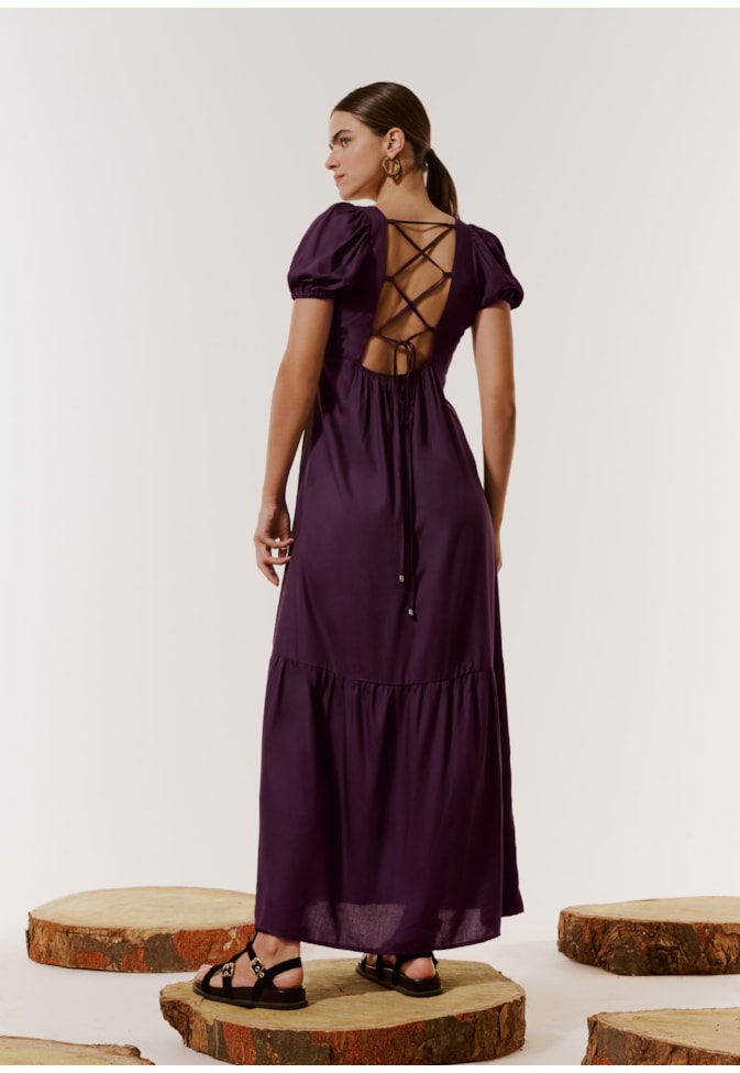 Vestido Longo Cruzado Costas