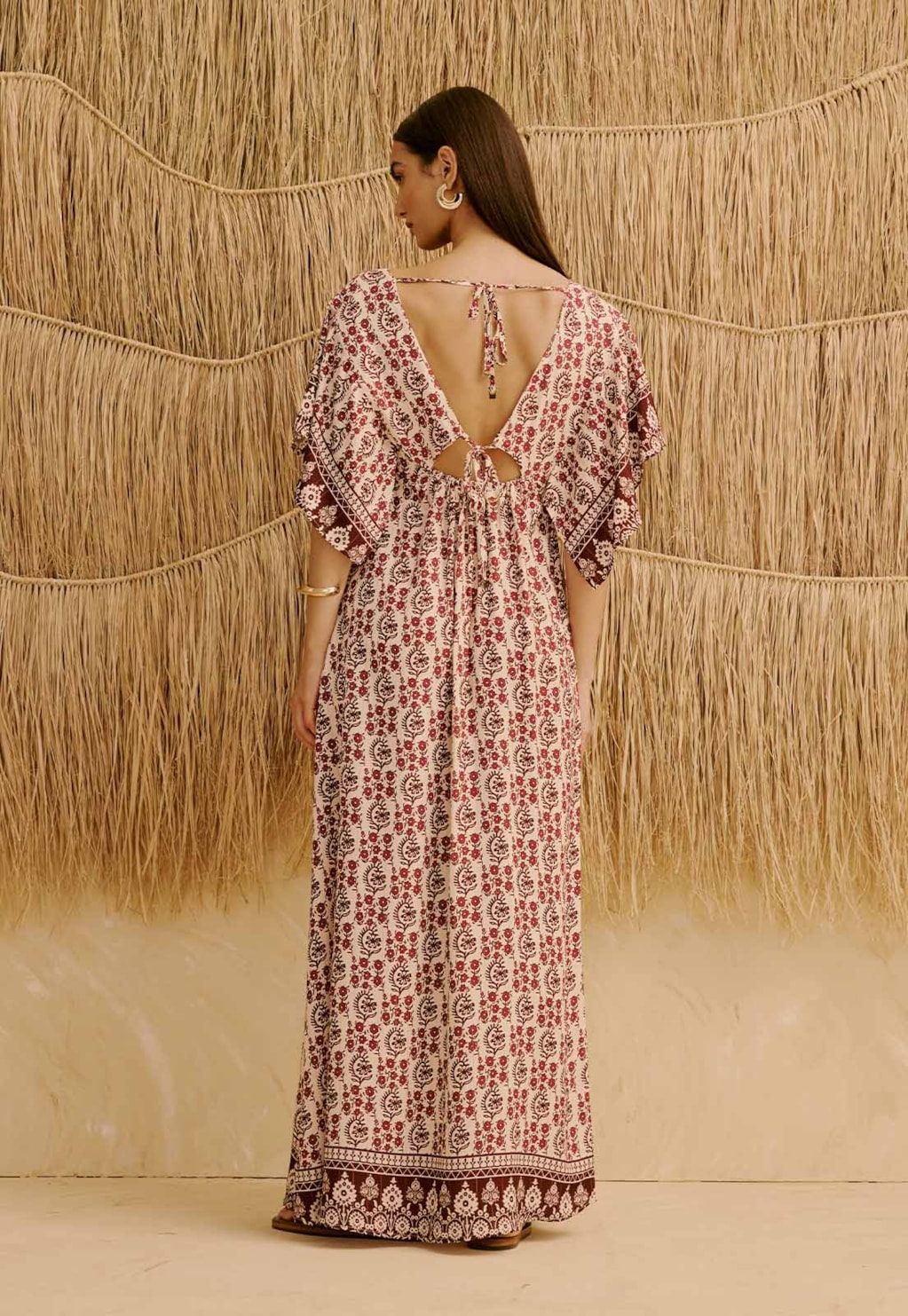 Vestido Longo Cut Out Estampado Pasco