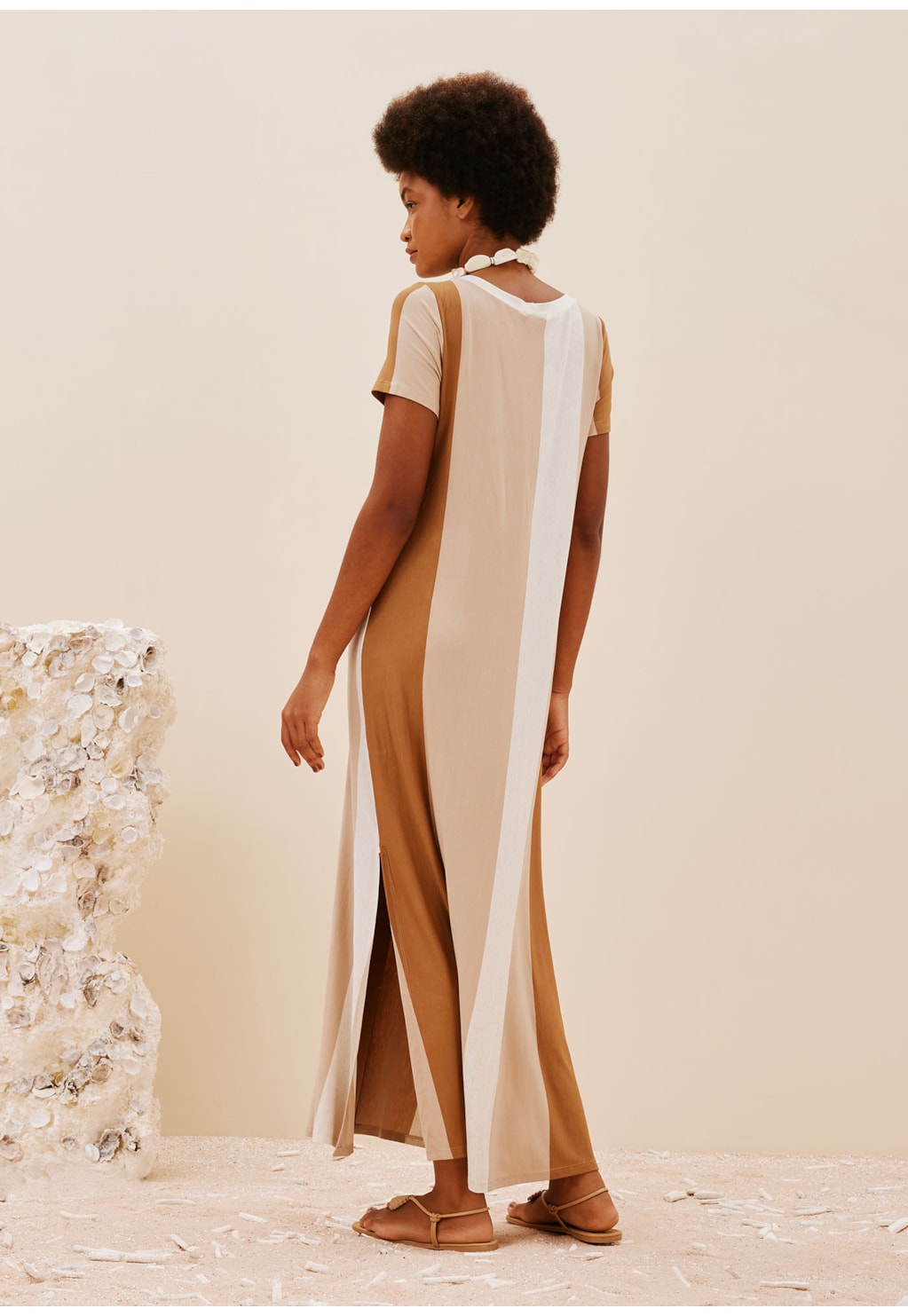 Vestido Longo Decote Canoa