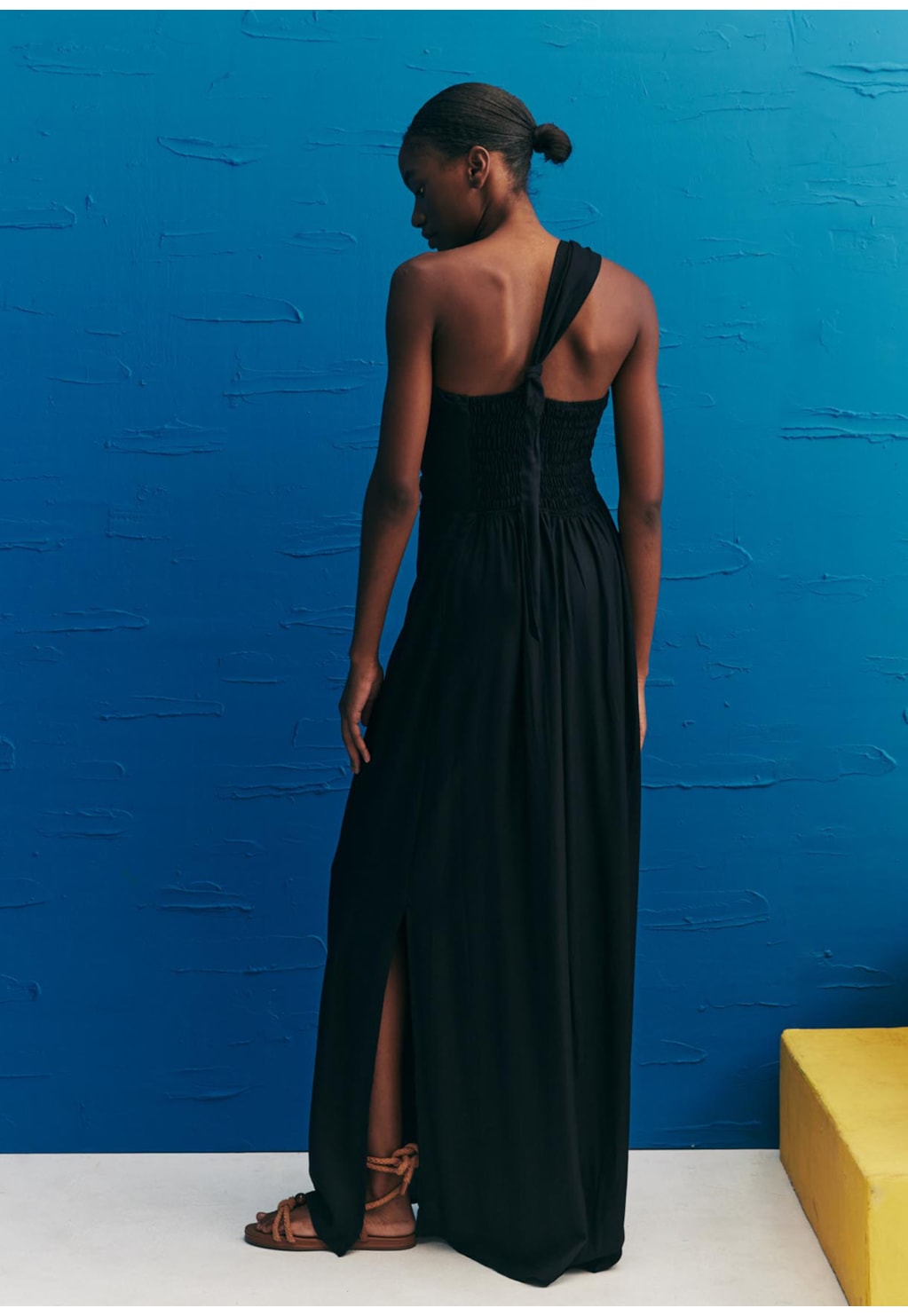 Vestido Longo Decote Túnel Faixa