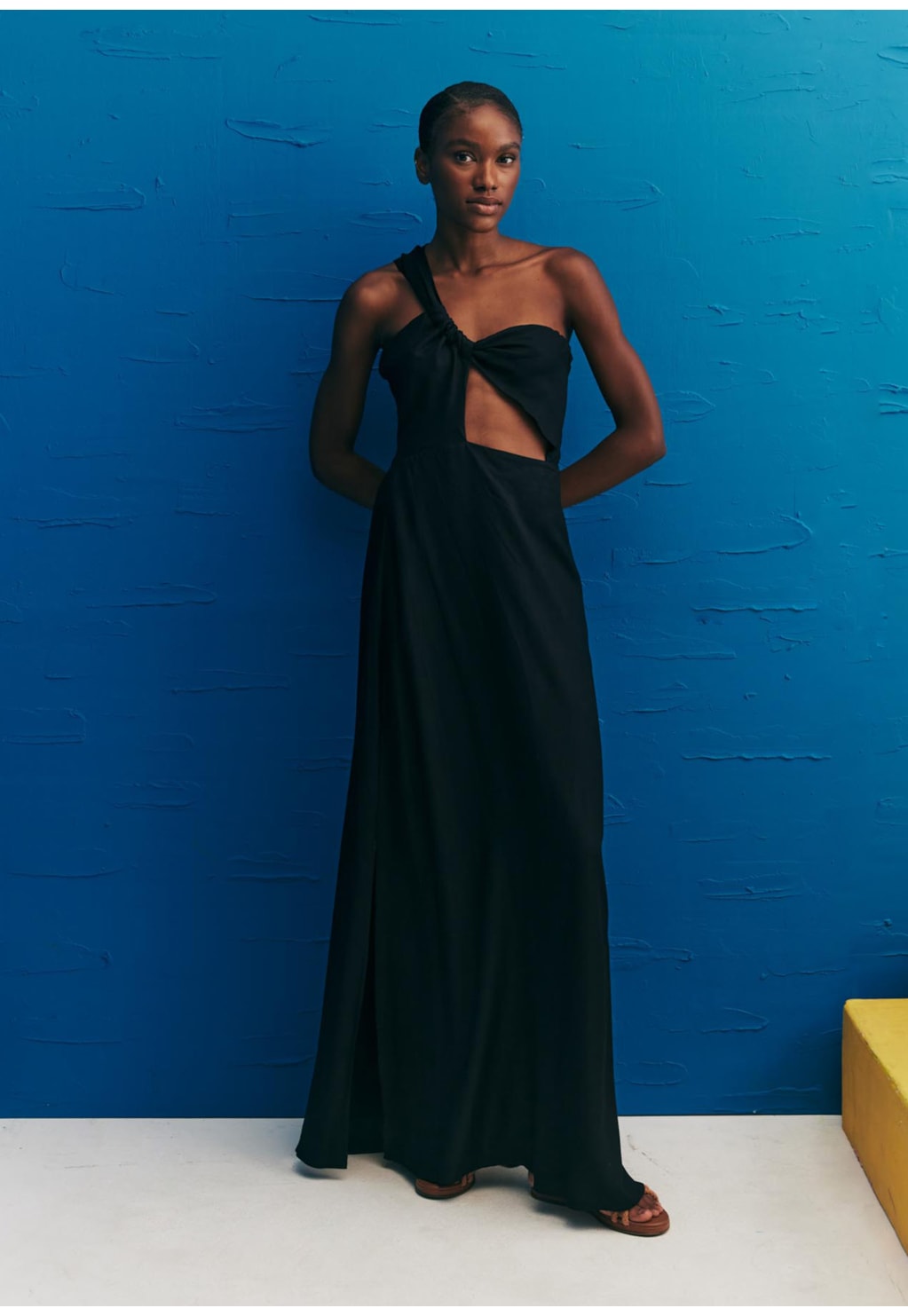 Vestido Longo Decote Túnel Faixa