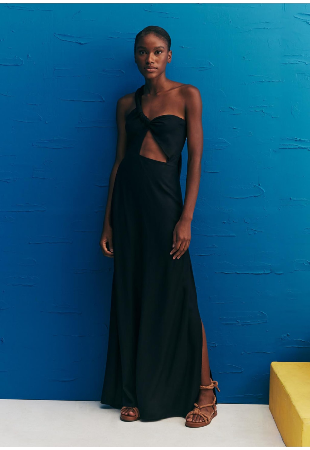 Vestido Longo Decote Túnel Faixa