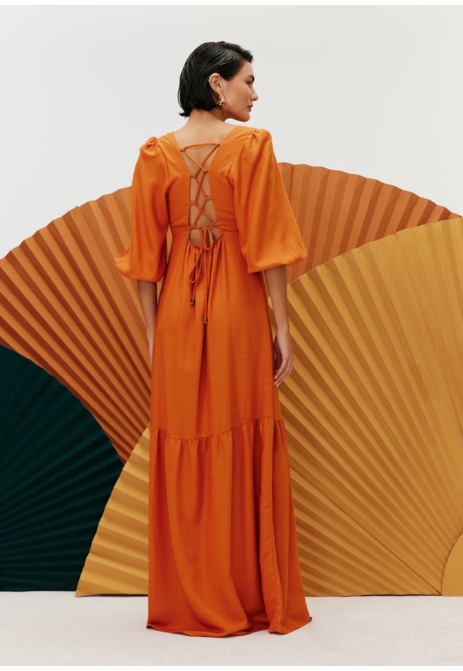 Vestido Longo Decote V