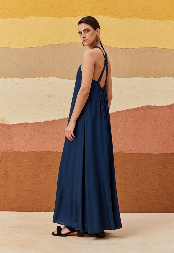 Vestido Longo Det Argola Costas