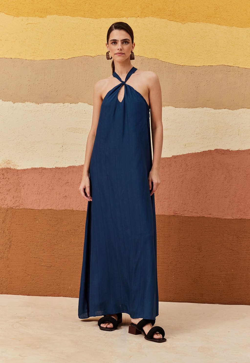 Vestido Longo Det Argola Costas