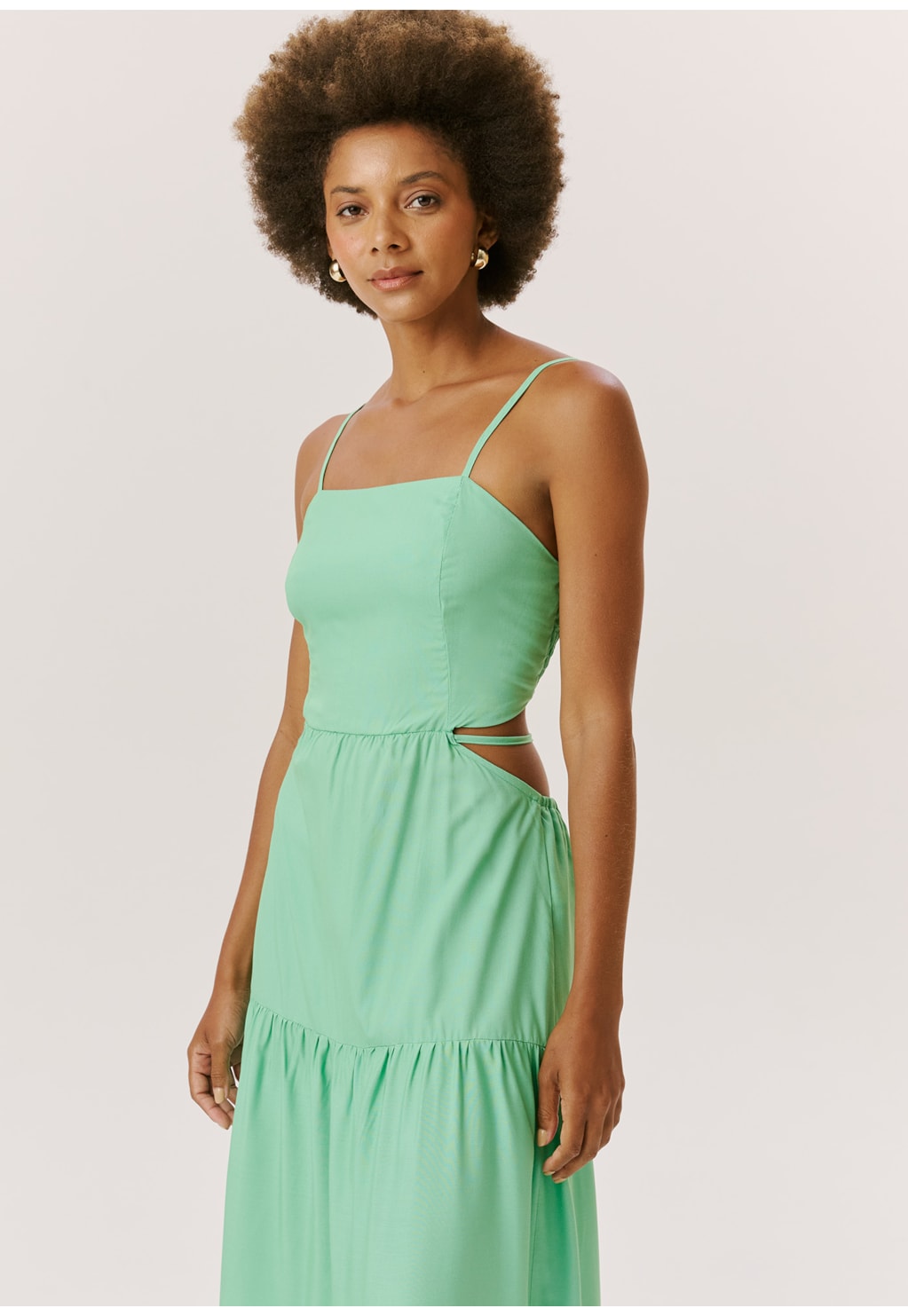 Vestido Longo Detalhe Cintura