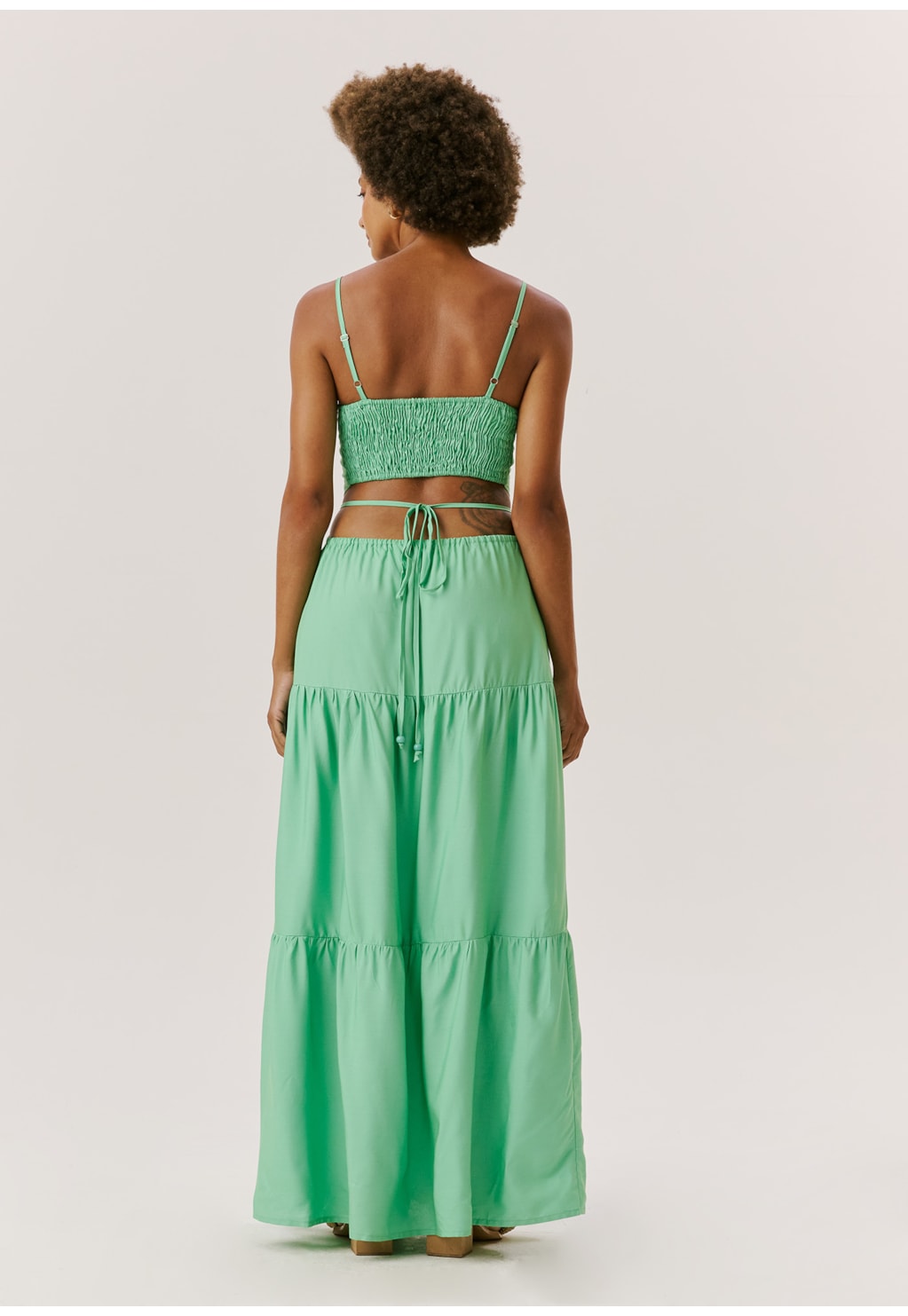 Vestido Longo Detalhe Cintura