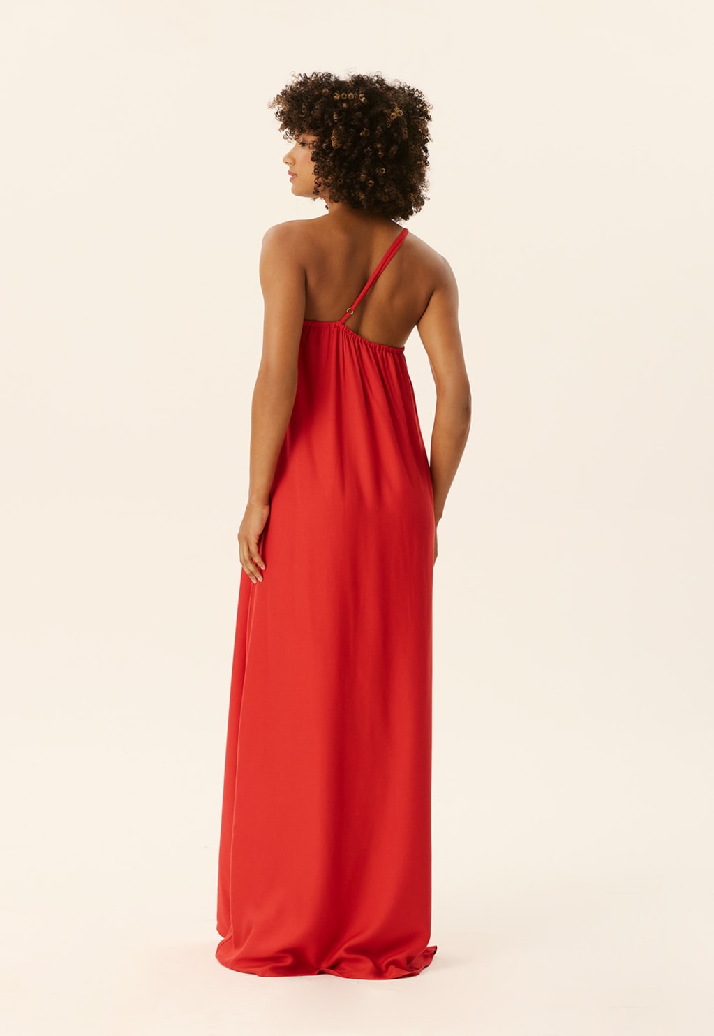 Vestido Longo Detalhe Coqueiro Dourado