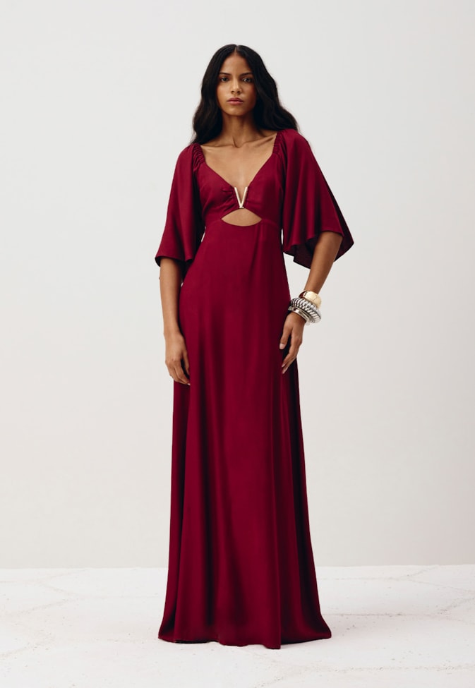 Vestido Longo Detalhe Passador