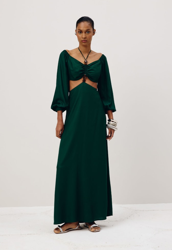 Vestido Longo Detalhe Pedras