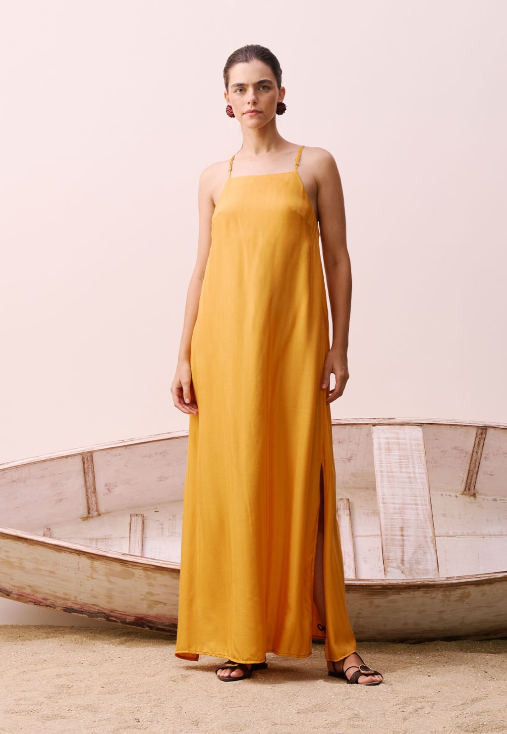 Vestido Longo Detalhe Vitória-Régia