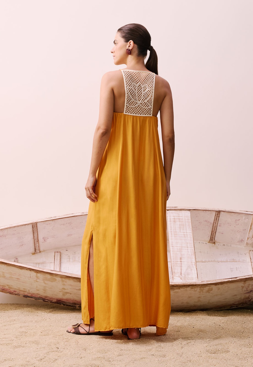 Vestido Longo Detalhe Vitória-Régia