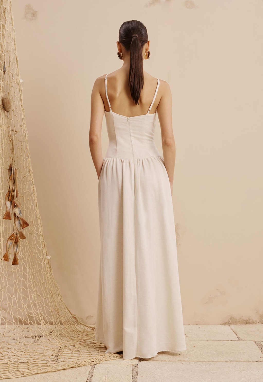 Vestido Longo Drop Waist