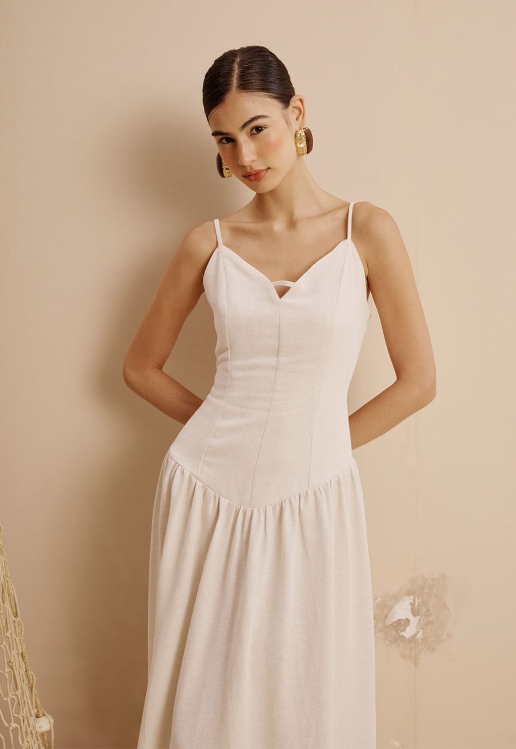 Vestido Longo Drop Waist