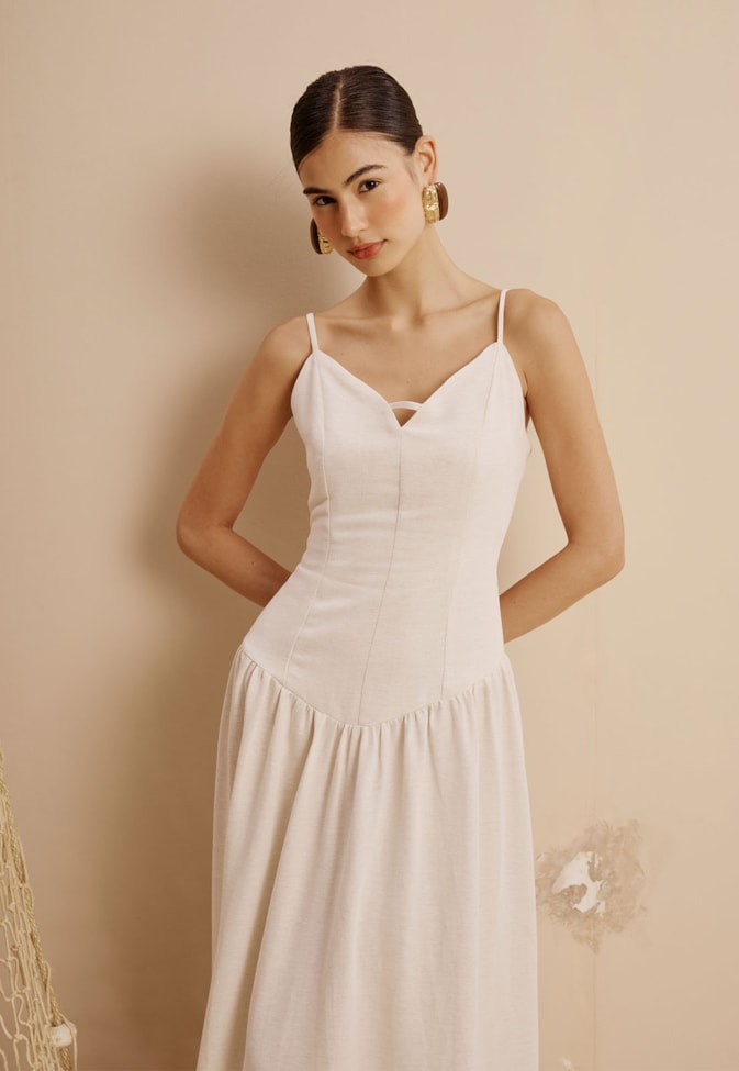 Vestido Longo Drop Waist