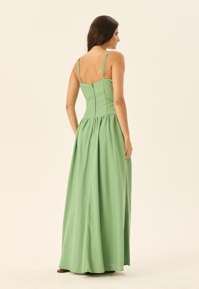 Vestido Longo Drop Waist