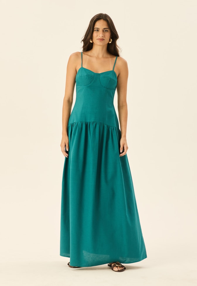 Vestido Longo Drop Waist