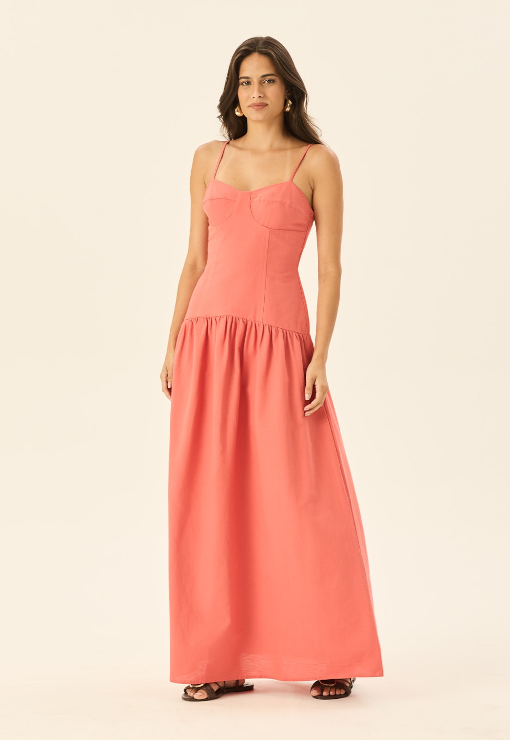 Vestido Longo Drop Waist