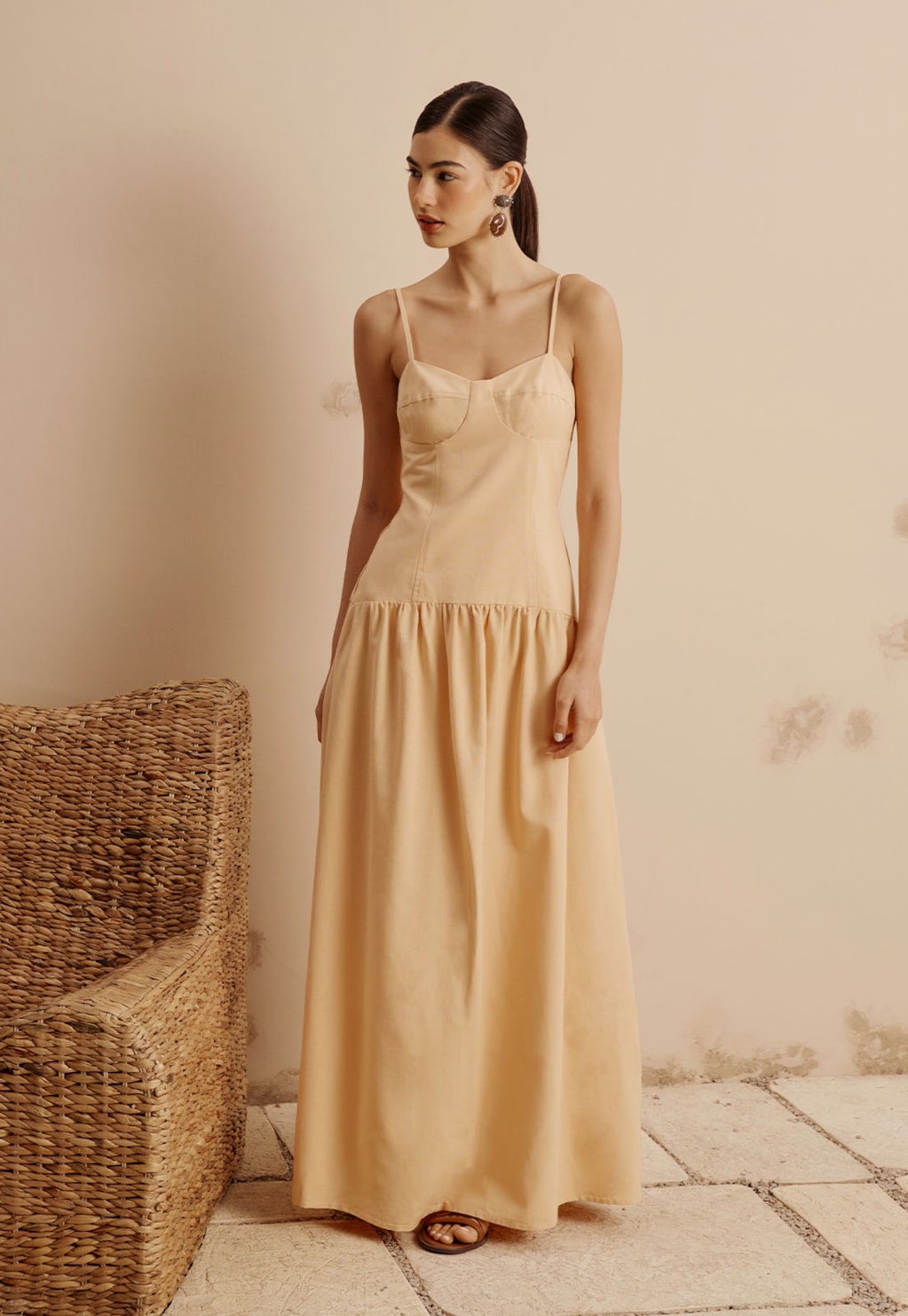 Vestido Longo Drop Waist