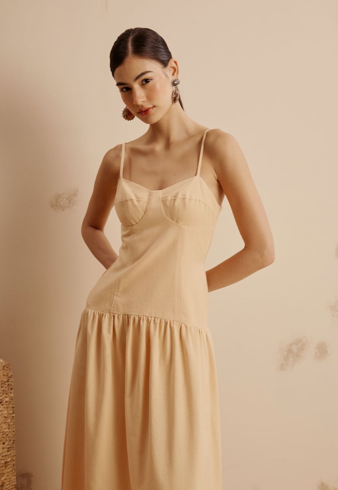 Vestido Longo Drop Waist