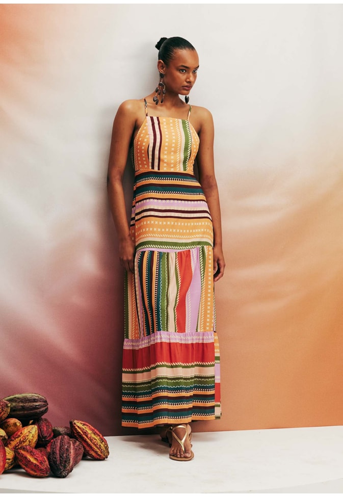 Vestido Longo Estampado Bonfim