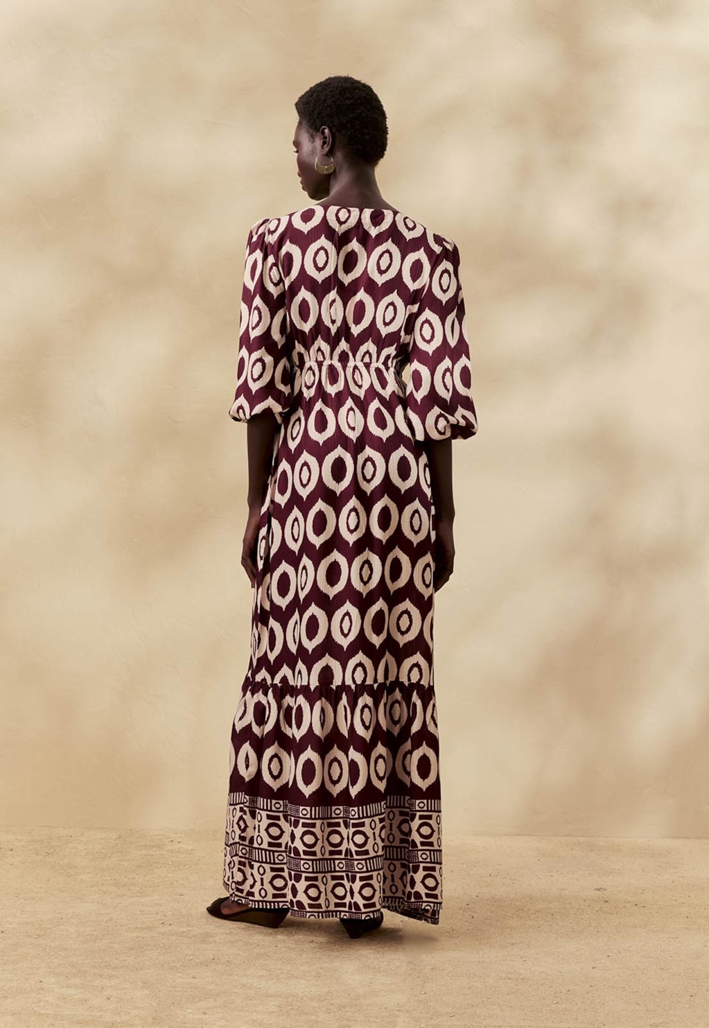 Vestido Longo Estampado Cacau Peruano