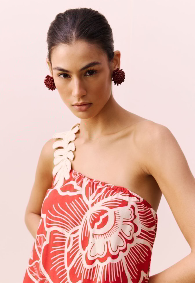 Vestido Longo Estampado Cambará