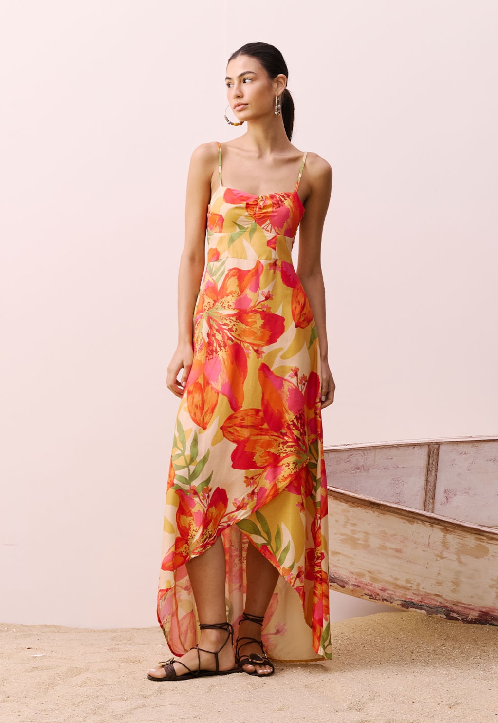 Vestido Longo Estampado Carimbó