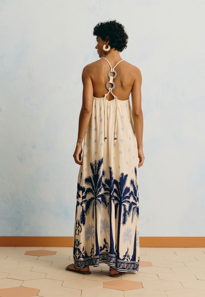 Vestido Longo Estampado Cartagena