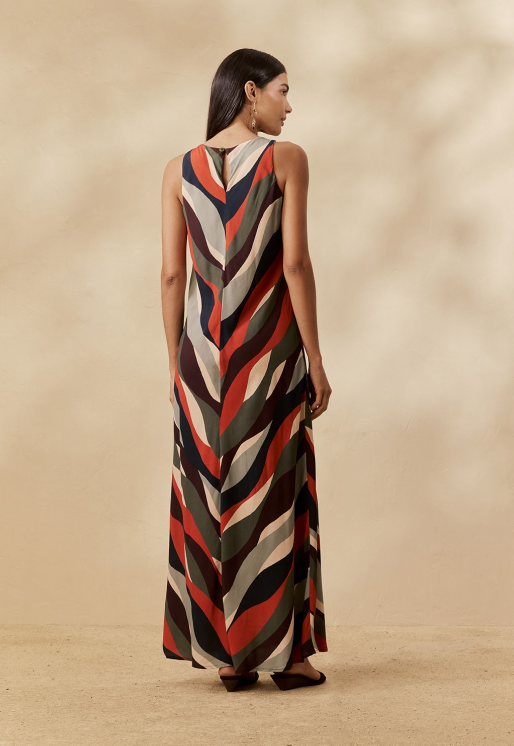 Vestido Longo Estampado Cordilheira