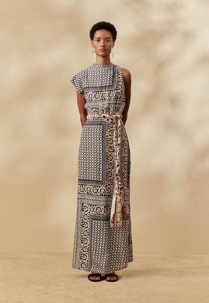 Vestido Longo Estampado Florcita