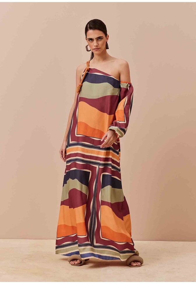 Vestido Longo Estampado Hornocal
