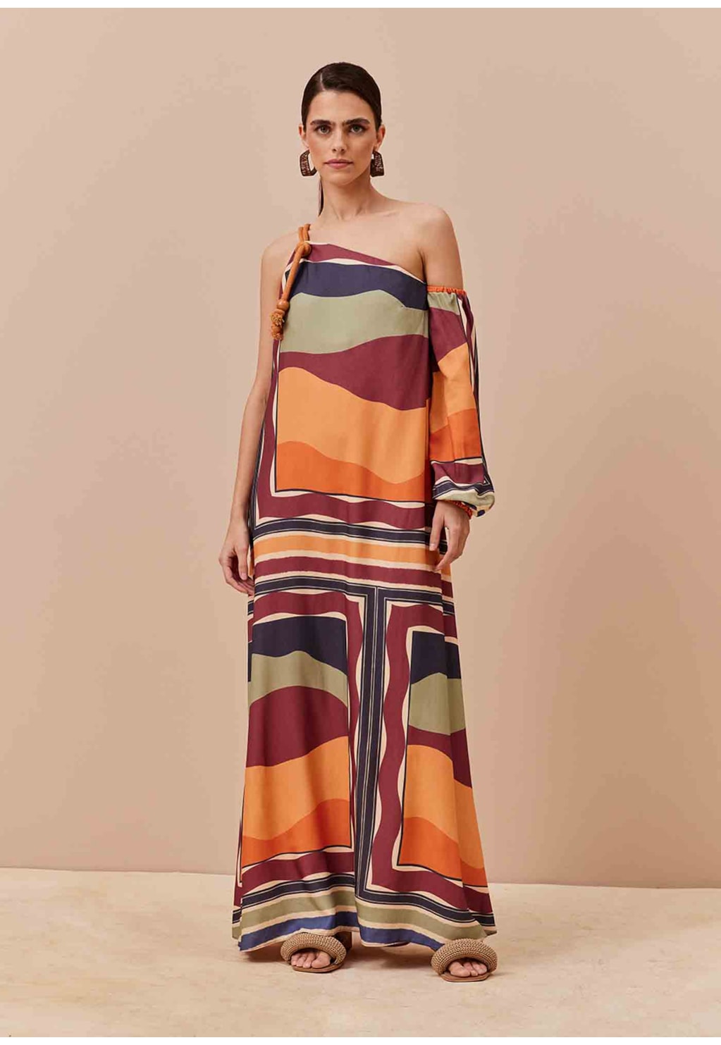 Vestido Longo Estampado Hornocal