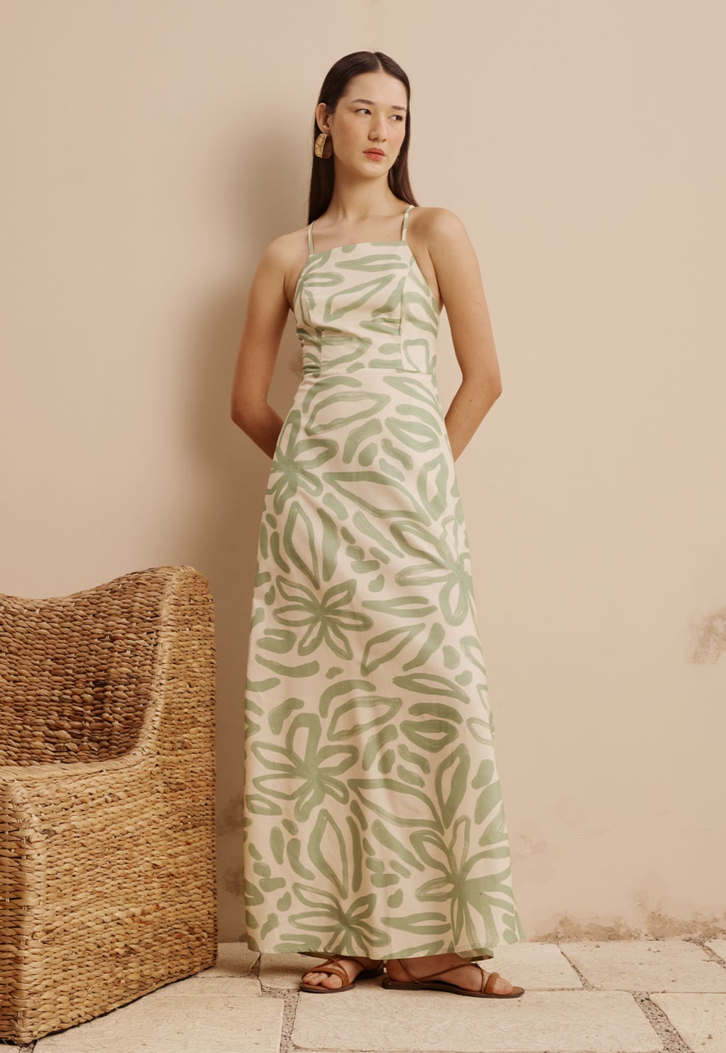 Vestido Longo Estampado Jari