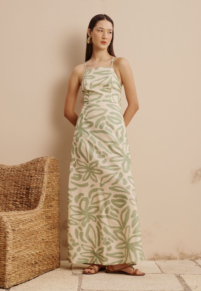 Vestido Longo Estampado Jari