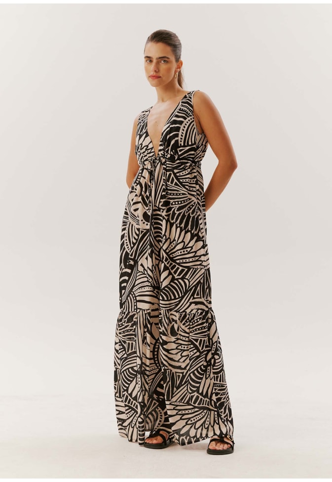 Vestido Longo Estampado La Paz