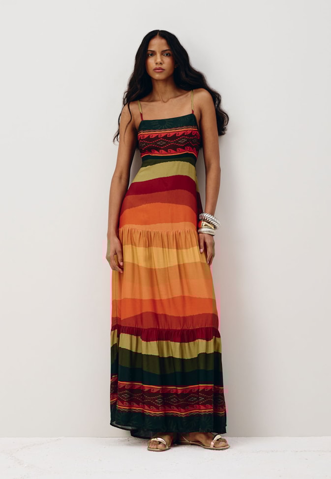 Vestido Longo Estampado La Rioja