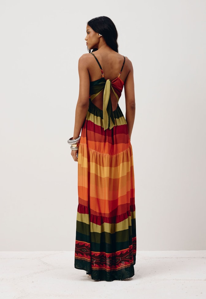 Vestido Longo Estampado La Rioja