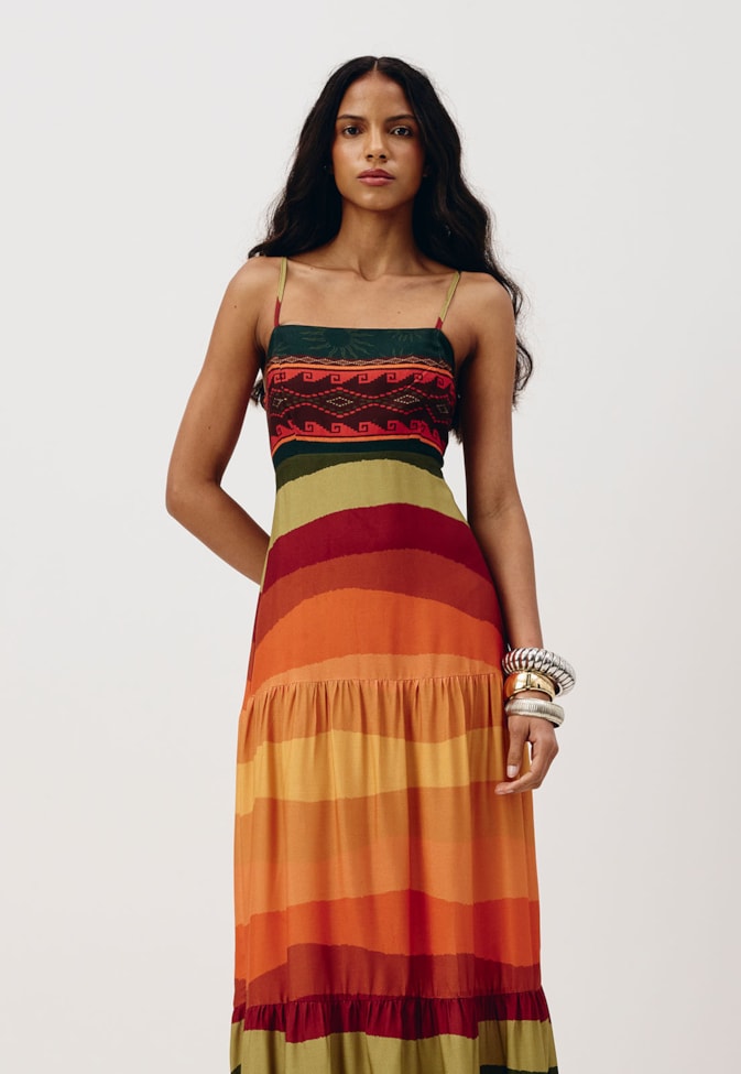 Vestido Longo Estampado La Rioja