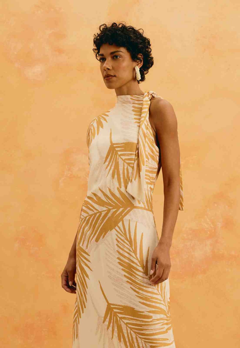 Vestido Longo Estampado Palma Colombiana