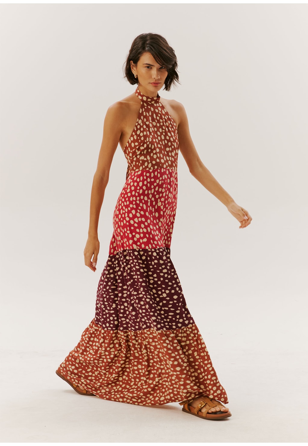 Vestido Longo Estampado Pampa