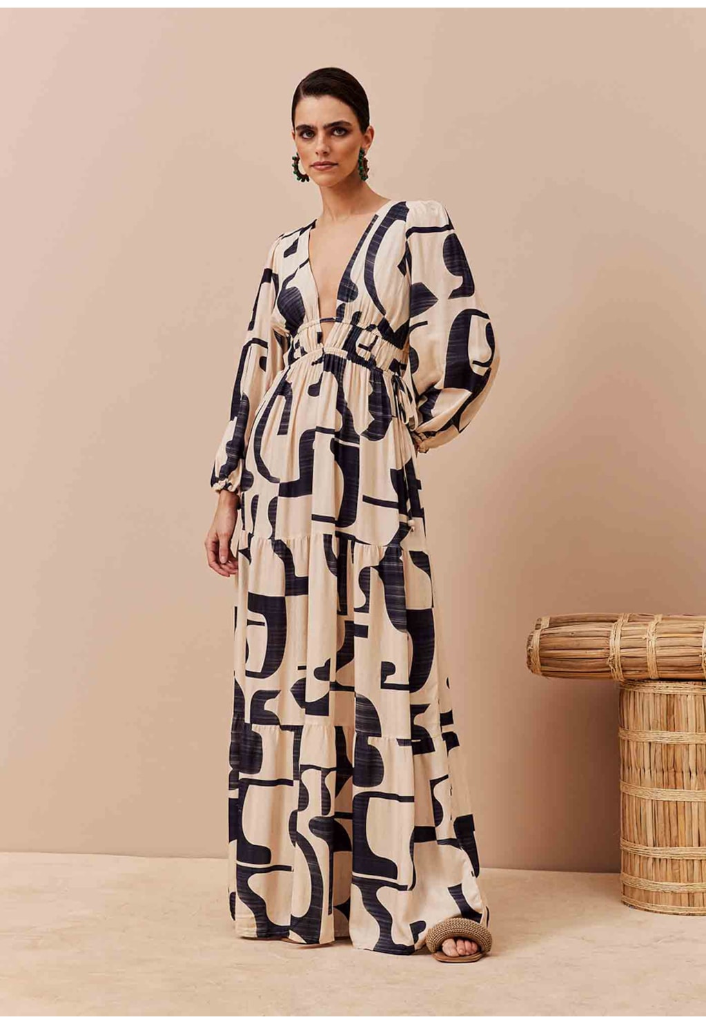 Vestido Longo Estampado Puente Del Inca