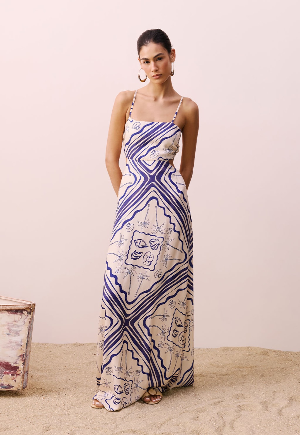 Vestido Longo Estampado Tupé