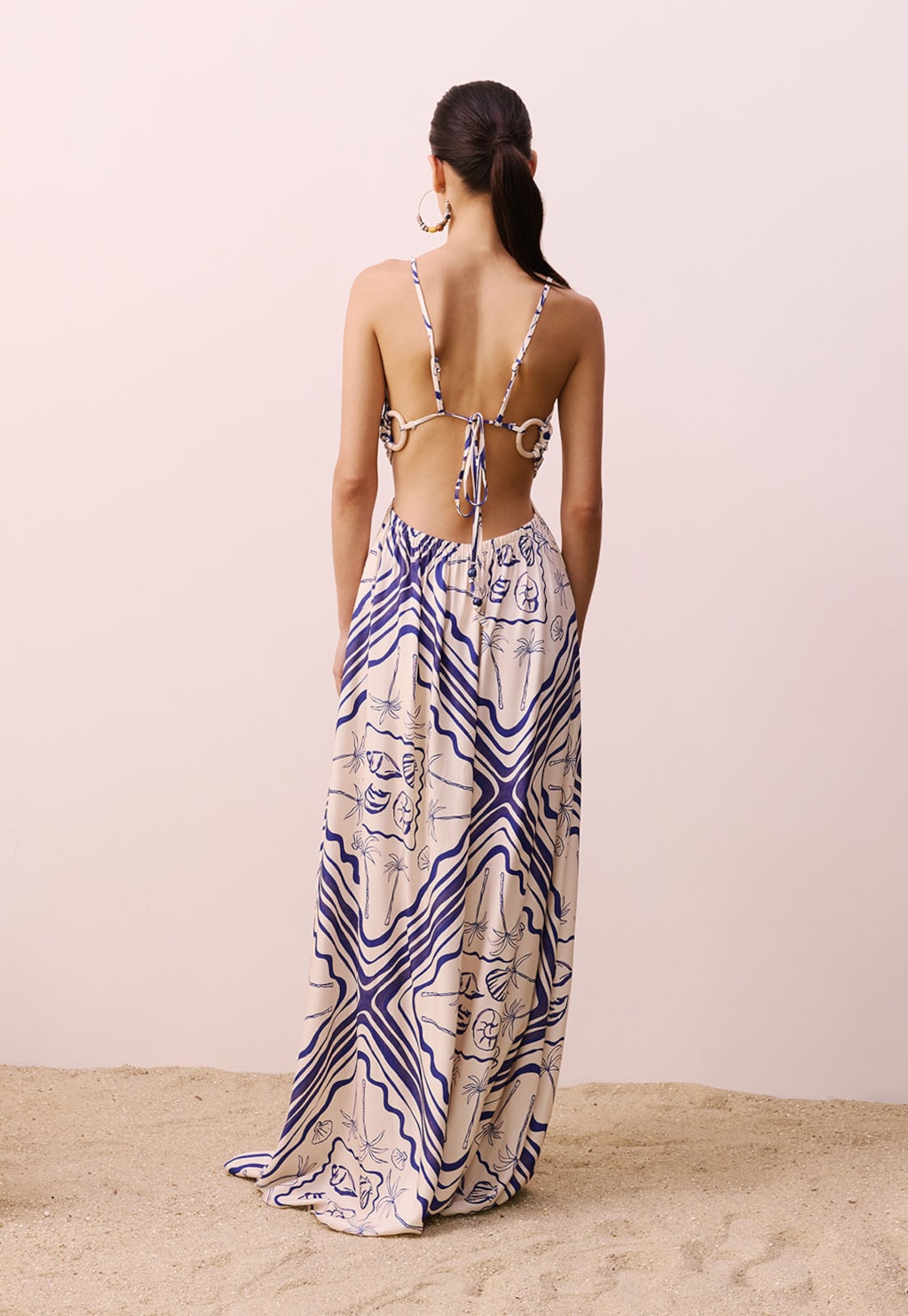 Vestido Longo Estampado Tupé
