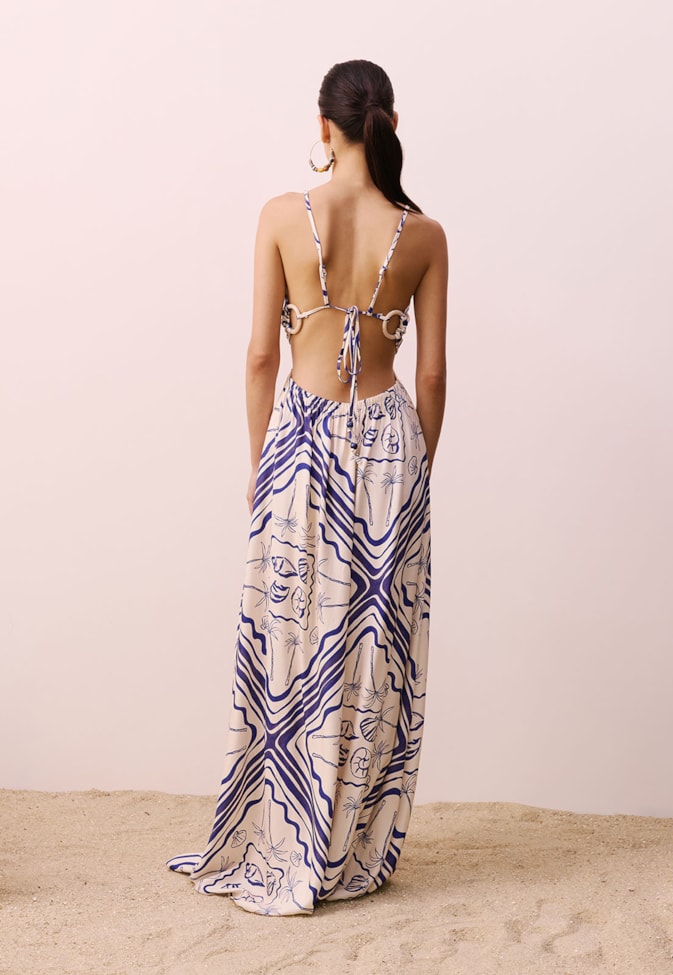 Vestido Longo Estampado Tupé