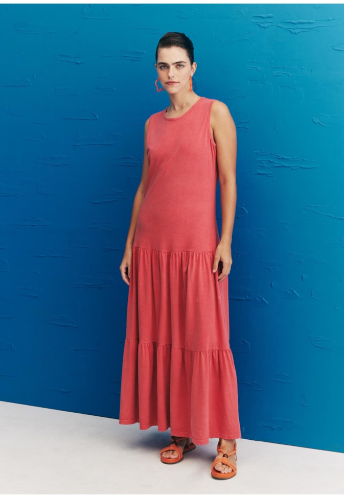 Vestido Longo Estonado