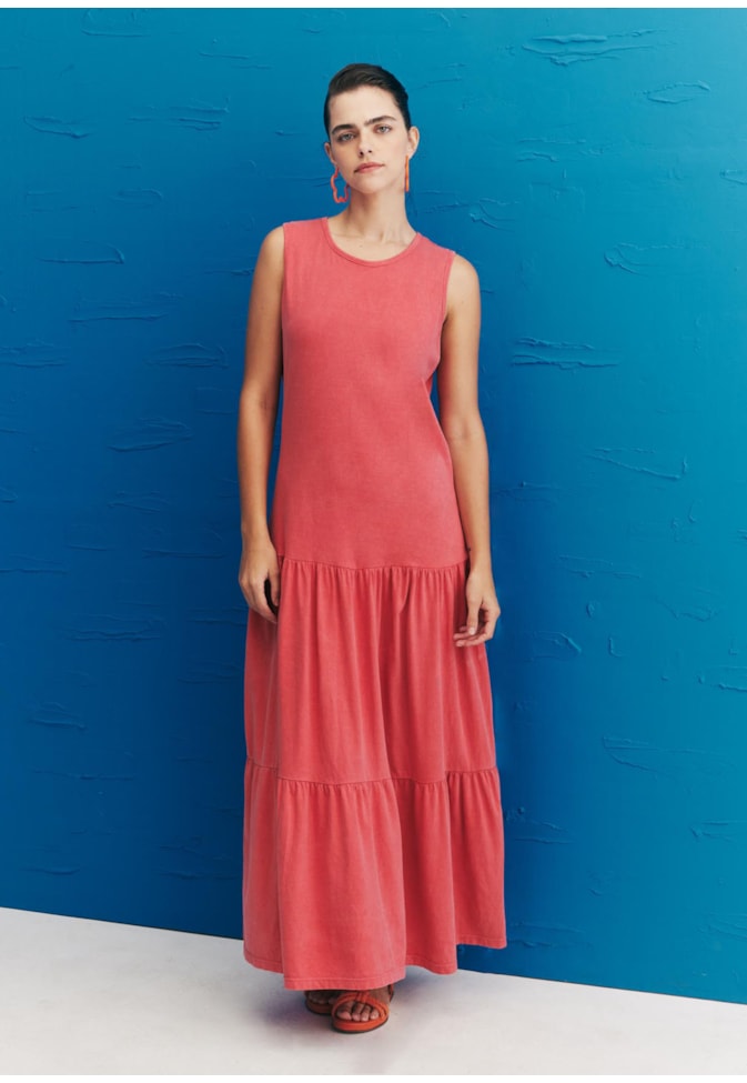 Vestido Longo Estonado