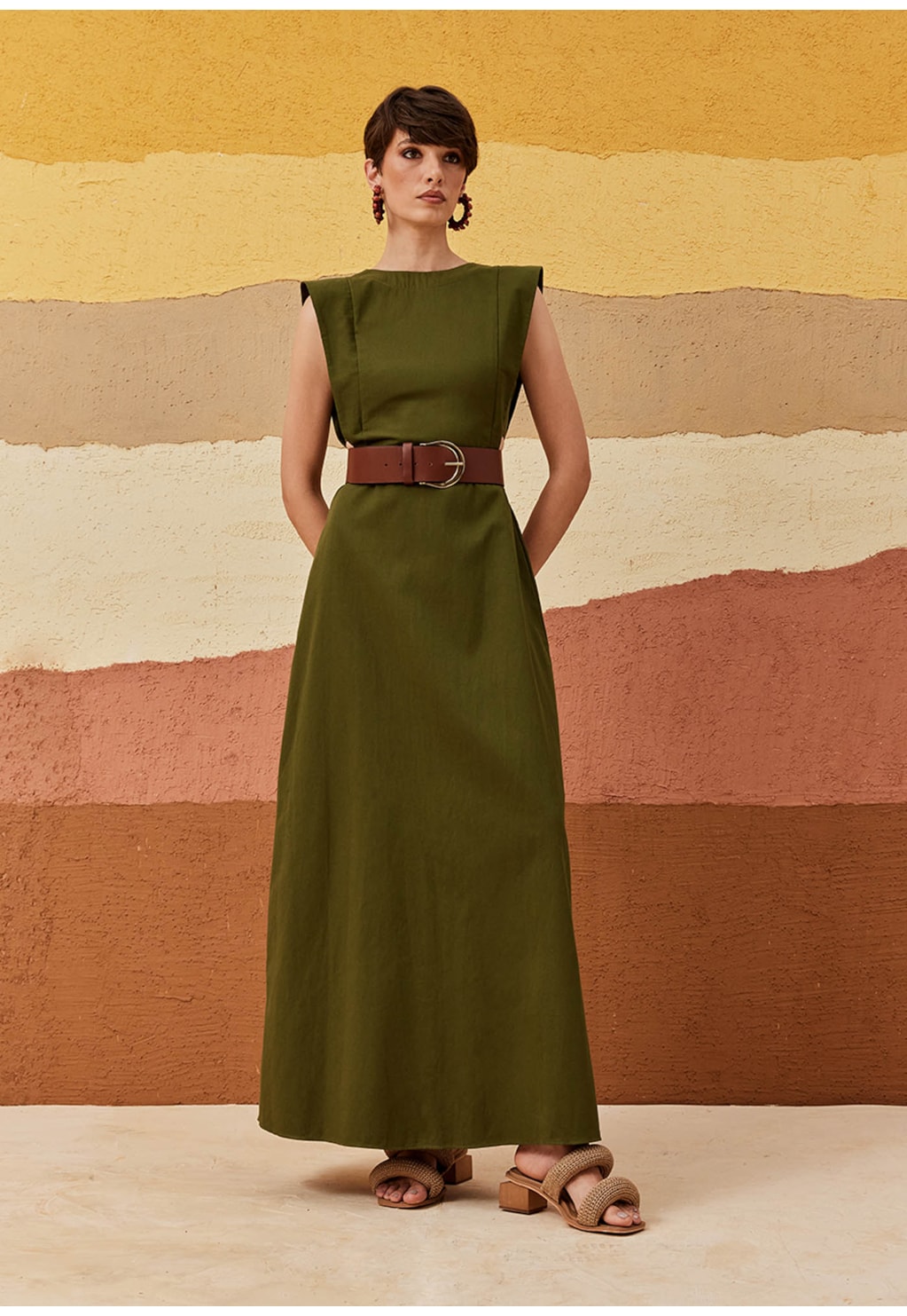 Vestido Longo Faixa Lateral