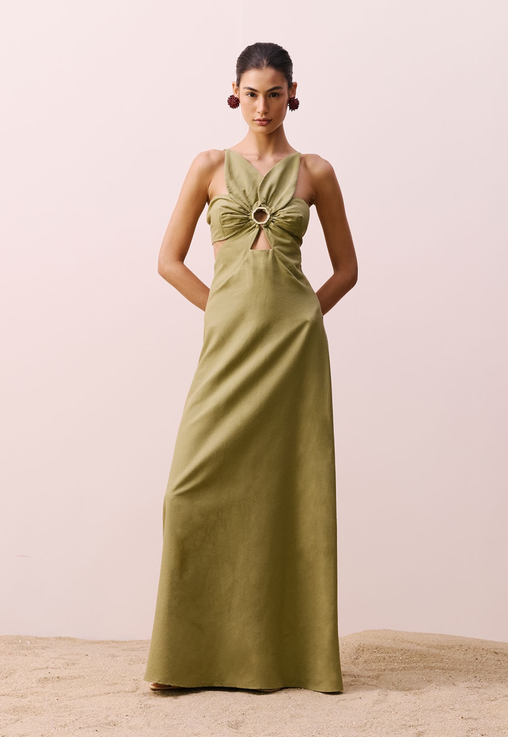 Vestido Longo Flor Busto